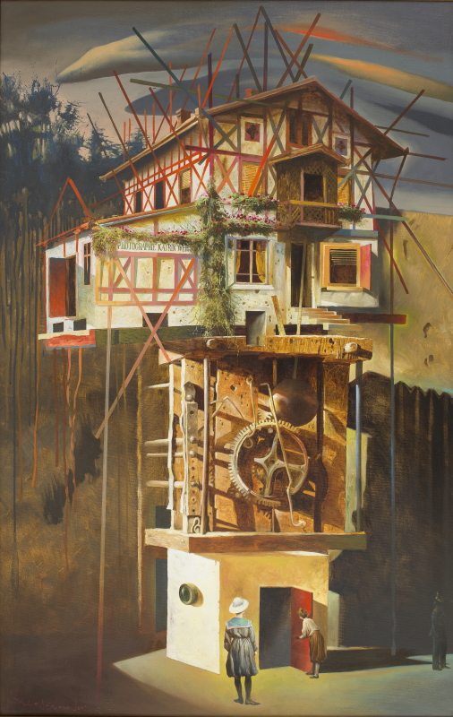 Sergej Aparin, “Gde je Katarina Vajs”, 2002, ulje na platnu, 110x70cm
