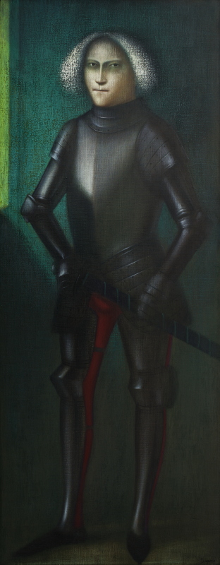 Vladimir Dunjić, “Angel of Fire”, 2001, oil on canvas, 140x55cm